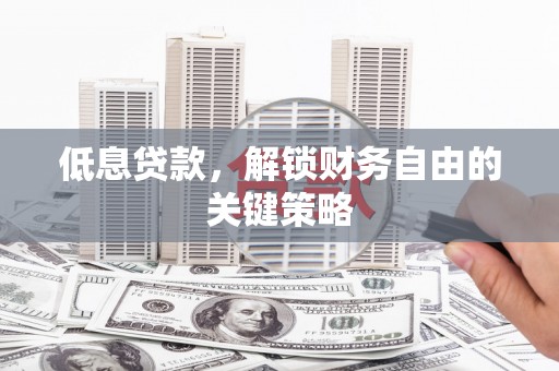 五指山低息贷款，解锁财务自由的关键策略
